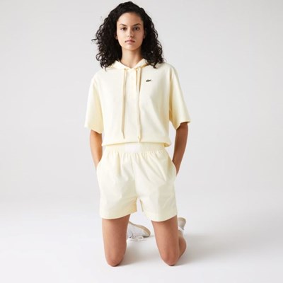 Bermudas Lacoste Light Algodon Poplin Mujer Amarillos | 97RYWGVIS