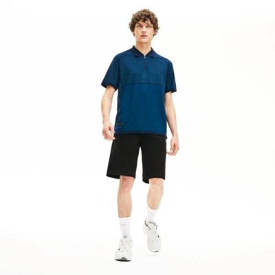 Bermudas Lacoste Motion Stretch Algodon Bermuda Hombre Negros | 84GAZTIJW