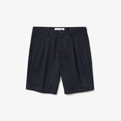 Bermudas Lacoste Pleated Stretch Bermuda Hombre Azul Marino | 30GYQIHAZ