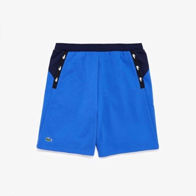 Bermudas Lacoste SPORT Crocodile Striped Colorblock Hombre Azul Marino | 86MSYLACD