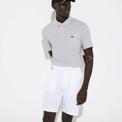 Bermudas Lacoste SPORT Respirable Stretch Golf Hombre Blancos | 58UXPWSHK