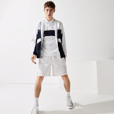 Bermudas Lacoste SPORT Tenis Stretch Hombre Blancos | 91RHNUBWJ