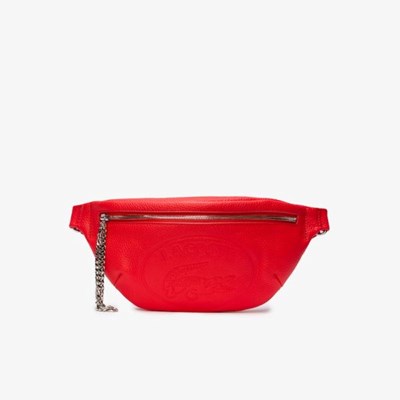 Bolsas Lacoste Croco Crew Grained Cuero Mujer Rojos | 78MQYJHON