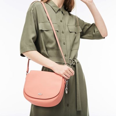 Bolsas Lacoste Daily Classic Coated Mujer Rosas | 84IOCRPSB