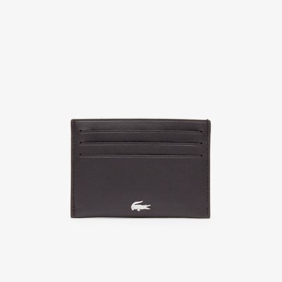 Bolsas Lacoste Fitzgerald credit card holder in leather Hombre Marrom | 03RCIQAKY