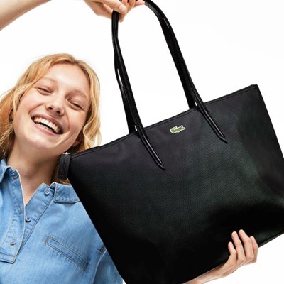 Bolsas Lacoste L.12.12 Concept Zip Mujer Negros | 35FJAPEKI