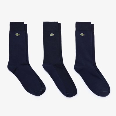 Calcetines Lacoste Algodon Blend Sock 3-Pack Hombre Azul Marino Verdes | 26YMXPARH