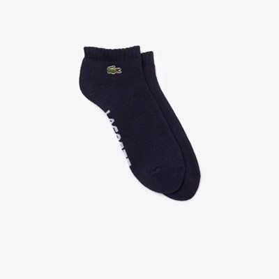 Calcetines Lacoste SPORT Branded Low-Cut Algodon Hombre Azul Marino Blancos | 09UEPXGIO