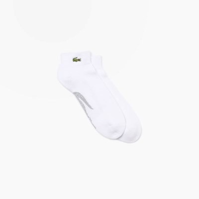 Calcetines Lacoste SPORT Printed Crocodile Low-Cut Algodon Hombre Blancos Grises | 27QXRTSHV