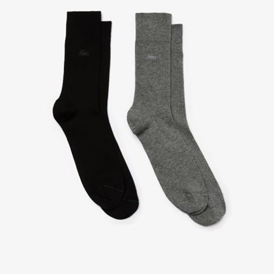 Calcetines Lacoste Two-Pack Hombre Azules Negros | 59WAFNRPS