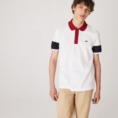 Camisa Polo Lacoste Made in France Regular Fit Organic Algodon Hombre Blancos Azul Marino Rojos | 10MJNTAQZ