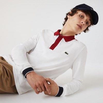 Camisa Polo Lacoste Regular Fit Made in France Hombre Blancos Rojos Azul Marino | 26ZNWBKJT