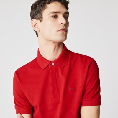 Camisa Polo Lacoste Regular Fit Paris Hombre Rojos | 45YRIOCZQ