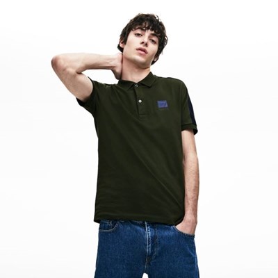 Camisa Polo Lacoste Slim Fit Algodon Mini Piqué Hombre Kaki Verdes Azul Marino | 94NCIEGBX