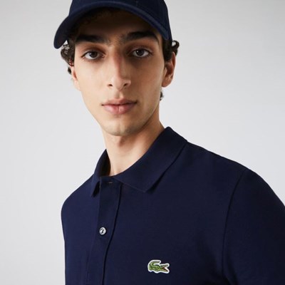 Camisa Polo Lacoste Slim Fit Hombre Azul Marino | 19NMDPWGX