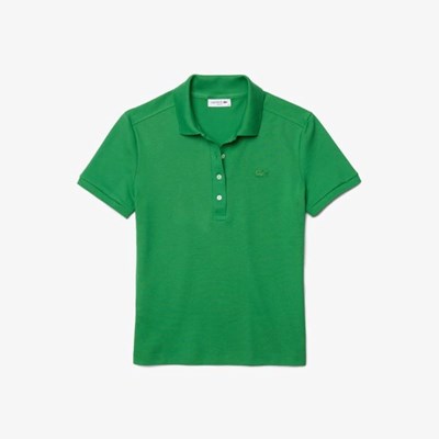 Camisa Polo Lacoste Stretch Algodon Piqué Mujer Verdes | 07RUTLBDE