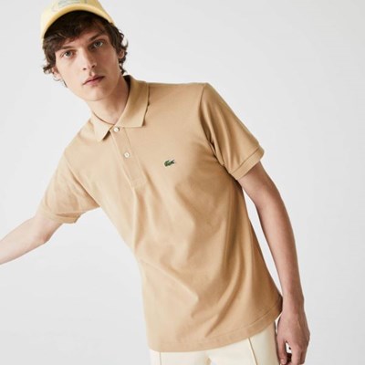 Camisas Lacoste Classic Fit L.12.12 Hombre Beige | 19EJWNOTP