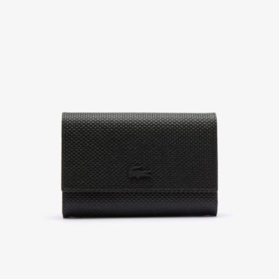 Carteras Lacoste Chantaco Matte Mujer Negros | 42FOPDJLK