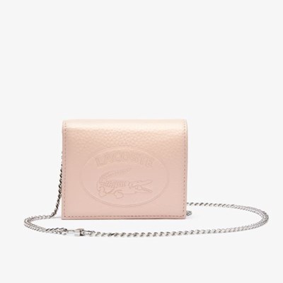 Carteras Lacoste Croco Crew Grained Cuero Phone Mujer Rosas | 41IUCJNYE