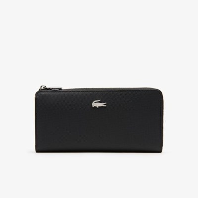 Carteras Lacoste Daily Classic Coated Mujer Negros | 32EBWYVFO