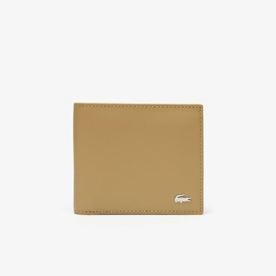 Carteras Lacoste Fitzgerald Colorblock leather Hombre Kaki | 13SFNYVJX