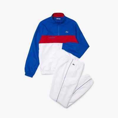 Conjunto Lacoste SPORT Packable Hombre Azules Blancos Rojos | 65QYHTUBG