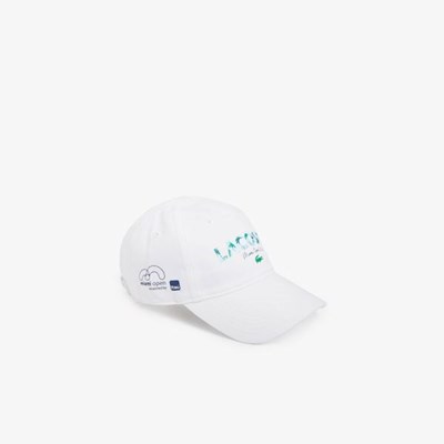 Gorras Lacoste SPORT Miami Open Print Algodon Hombre Blancos Azul Marino | 40XWVZSDJ