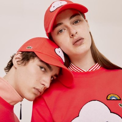 Gorras Lacoste x FriendsWithYou Algodon Hombre Rojos | 31WRNKQEZ