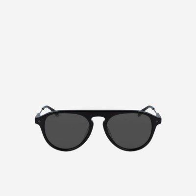 Lentes De Sol Lacoste Oval Acetate One Top Bridge Hombre Negros | 53TXRPDLC