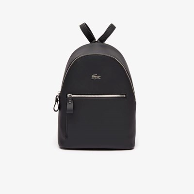 Mochilas Lacoste Daily Classic Coated Mujer Negros | 30EHCYOBA