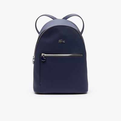 Mochilas Lacoste Daily Classic Coated Mujer Azul Marino | 38KXJGRZP