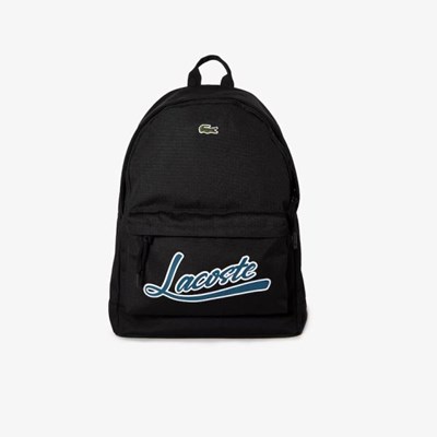 Mochilas Lacoste Neocroc Script Hombre Negros | 91ISUWDKV