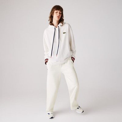 Pantalones Lacoste Algodon Fleece Mujer Blancos | 63YOQXPUH