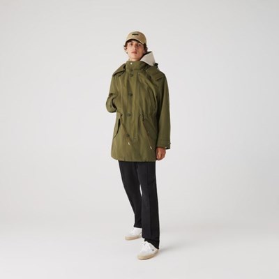 Parka Lacoste Quilted Interior Hombre Kaki Verdes | 50TEHCDQW