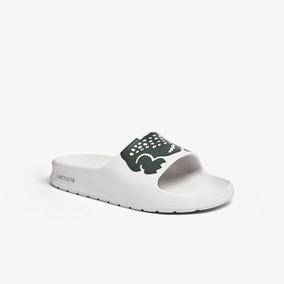 Sandalias de Diapositivas Lacoste Croco 2.0 Sintetico Hombre Blancos | 31SCUGBET