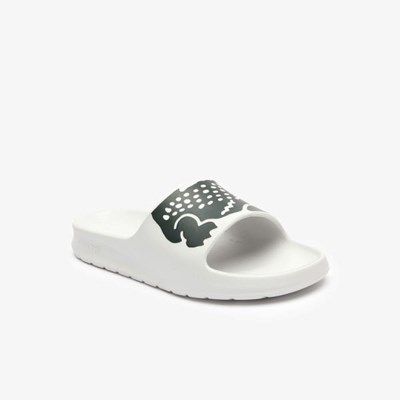 Sandalias de Diapositivas Lacoste x Ricky Regal Sintetico Crocodile Hombre Blancos Verdes | 16DHJCBRT