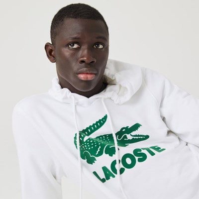 Sudaderas Lacoste Encapuchado Hombre Blancos | 71HGNROMS