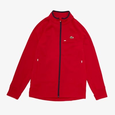 Sudaderas Lacoste SPORT Respirable UV Protection Zip Hombre Rojos Blancos Azul Marino | 84VQLCYNS