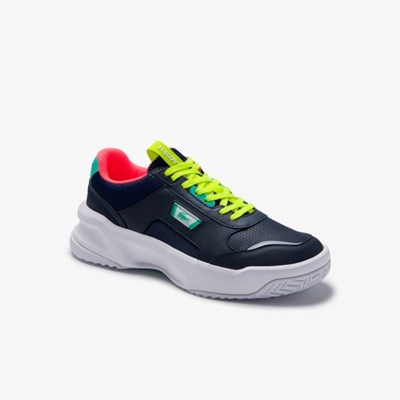 Tenis Lacoste Ace Lift Cuero Hombre Azul Marino Turquesa | 08MJVKCOL