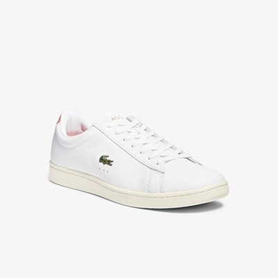 Tenis Lacoste Carnaby Evo Cuero Accent Hombre Blancos Beige | 81BFLAYEX