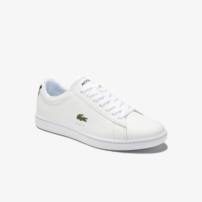 Tenis Lacoste Carnaby Evo Mesh-lined Cuero Mujer Blancos | 56UNSIGKL