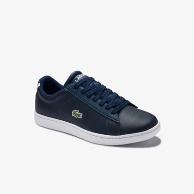 Tenis Lacoste Carnaby Evo Mesh-lined Cuero Mujer Azul Marino | 96RVAWTYP