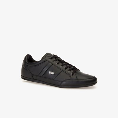 Tenis Lacoste Chaymon Nappa Cuero Hombre Negros | 73RMEIGWT