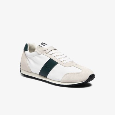 Tenis Lacoste Court Pace Textil Hombre Beige Verdes | 03CGZVJON