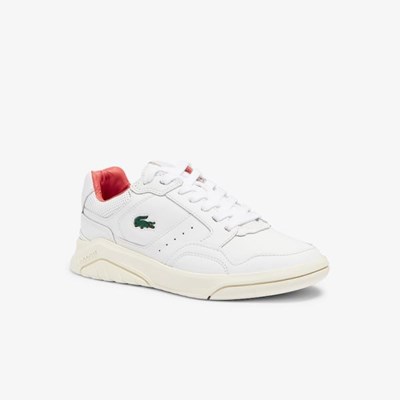 Tenis Lacoste Game Advance Cuero Mujer Blancos Rosas | 25TEJBZOW