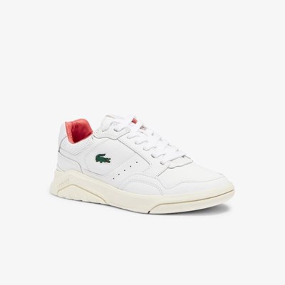 Tenis Lacoste Game Advance Luxe Cuero Mujer Blancos Beige | 64MCNTHOX