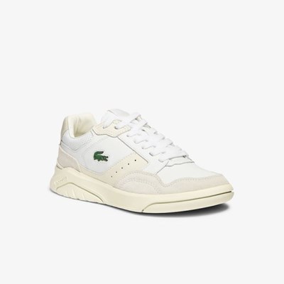 Tenis Lacoste Game Advance Luxe Cuero and Gamuza Mujer Blancos Blancos | 07ZYAKJUV