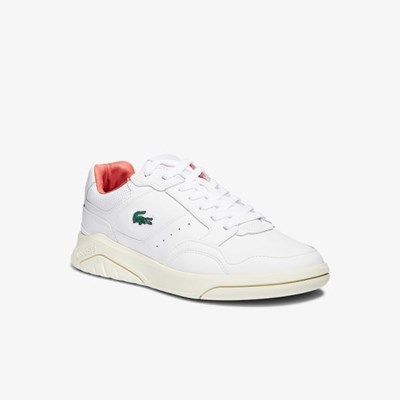 Tenis Lacoste Game Advance Luxe Cuero and Gamuza Hombre Blancos Rosas | 41LUCJEHA