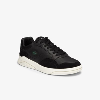 Tenis Lacoste Game Advance Luxe Cuero and Gamuza Hombre Negros Grises | 57CAWKVEF