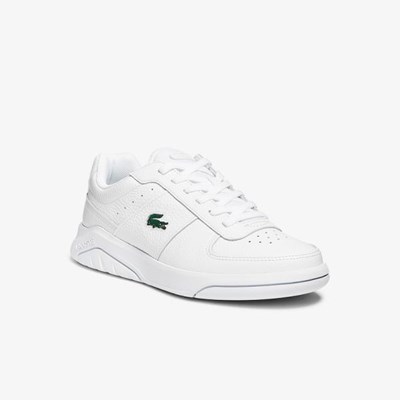 Tenis Lacoste Game Advance Tumbled Cuero Hombre Blancos | 41HGPZXCS